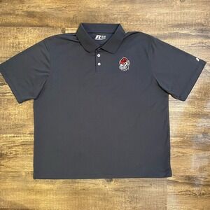 Georgia Bulldogs Russell Men's Gray 2XL Polo Golf Shirt